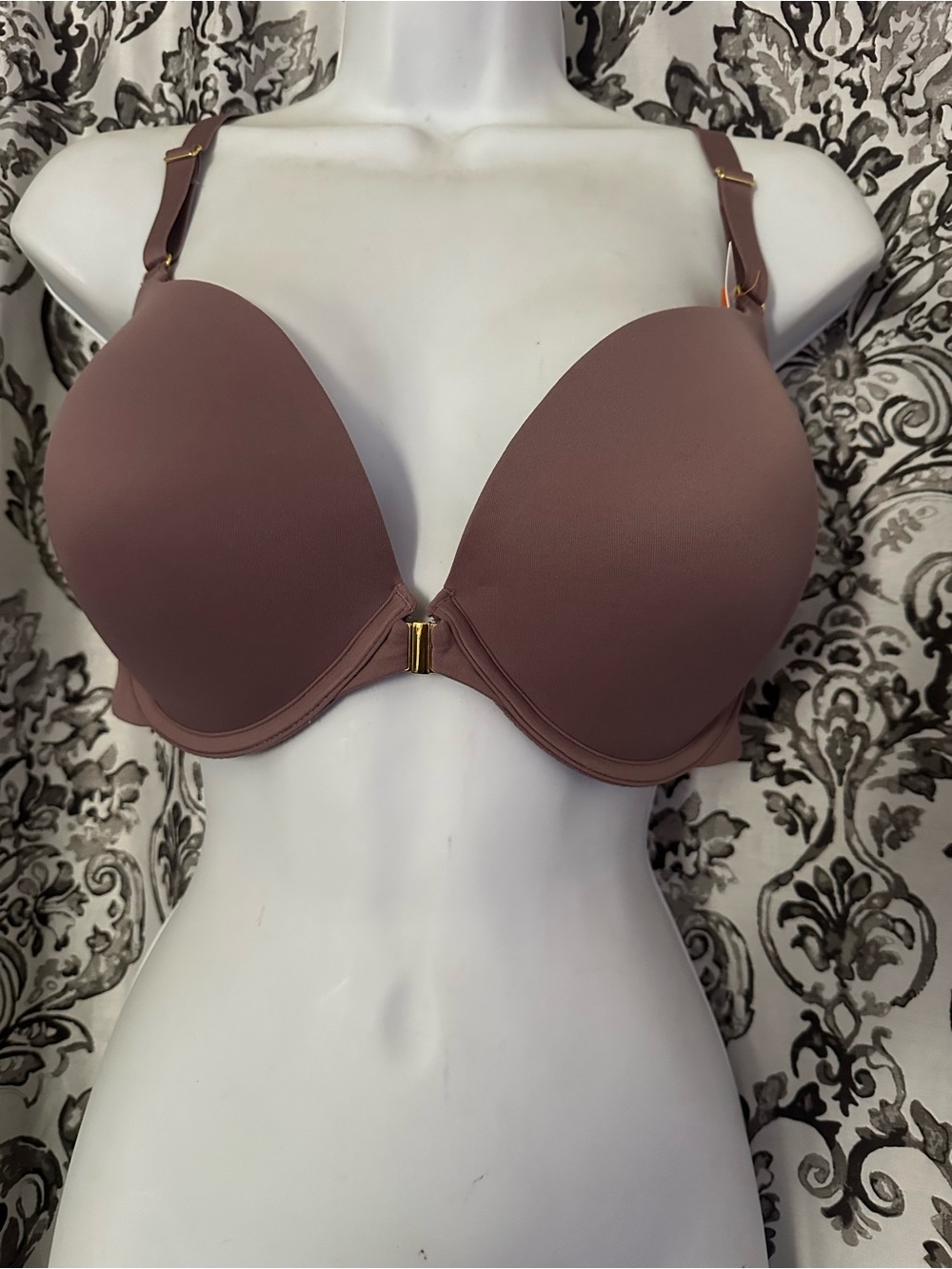 #160 Mauve Push-Up T-Shirt Bra with Front Closure